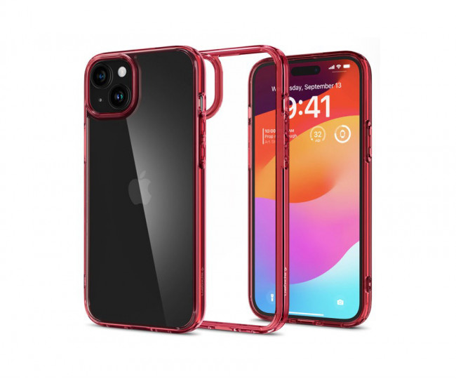 Чехол Spigen для iPhone 15, Ultra Hybrid, Red Crystal